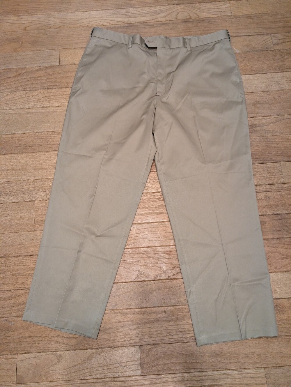 Nwt Mens Perry Ellis  Straight Leg Khaki Chinos - Light Tan Size 42x30